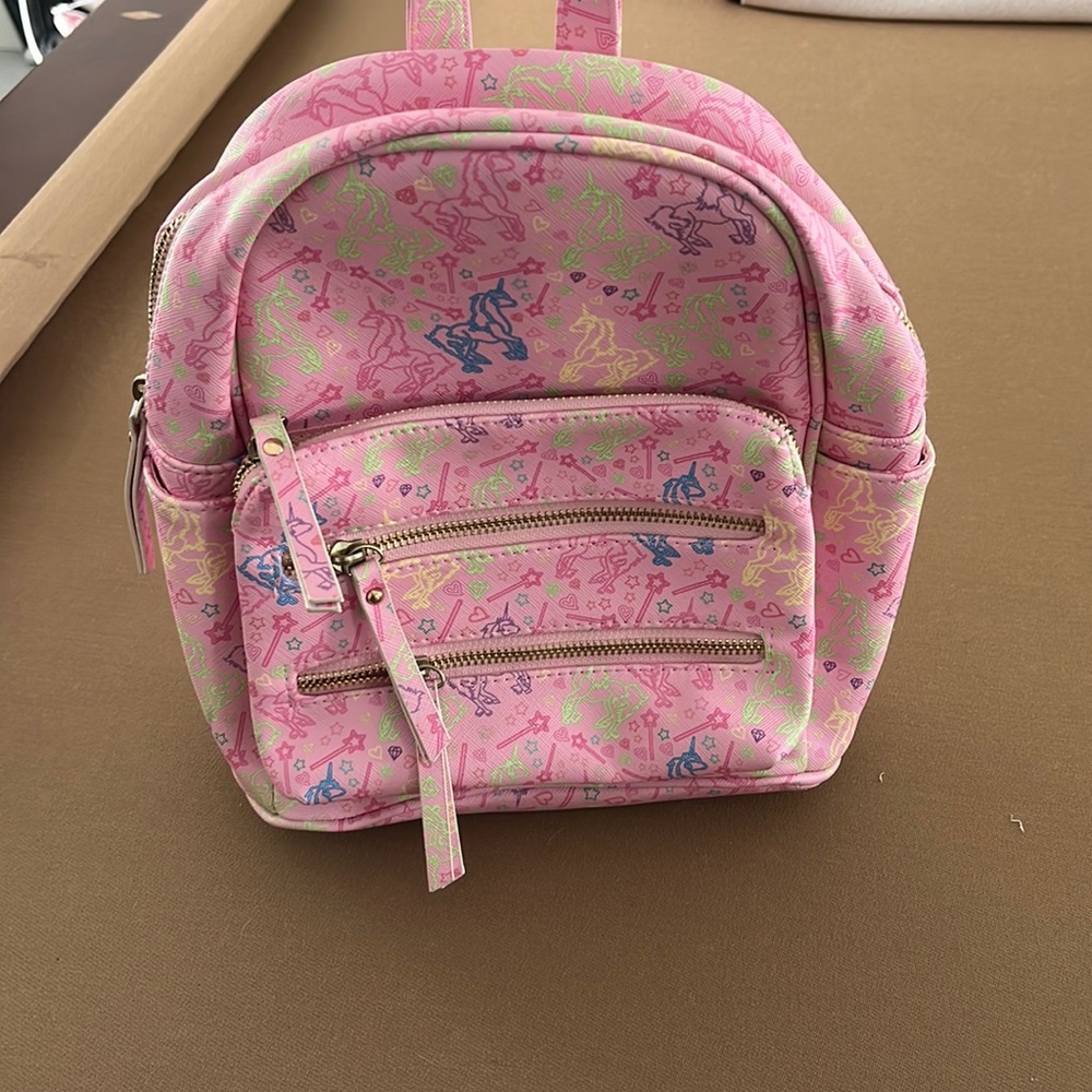 Unicorn pink mini backpack